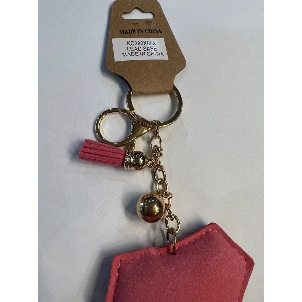 NWT Fashion Jewelry Rhinestone Pink Diamond Keychain/Bag Clip‎